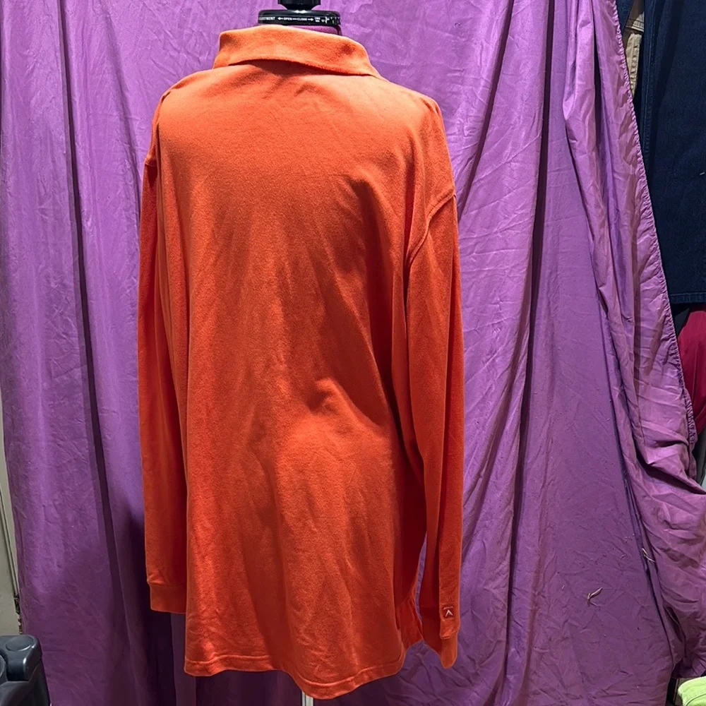 NWT ANTIGUA Men's Orange Polo Long Sleeve Shirt, Sixe 2XL